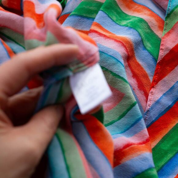 SALONI Striped Lea Dress - Size 2 - Picture 7 of 7